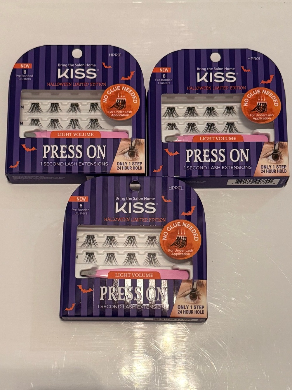 KISS Light Volume Press On Halloween Lash Extensions (Bundle of 3)